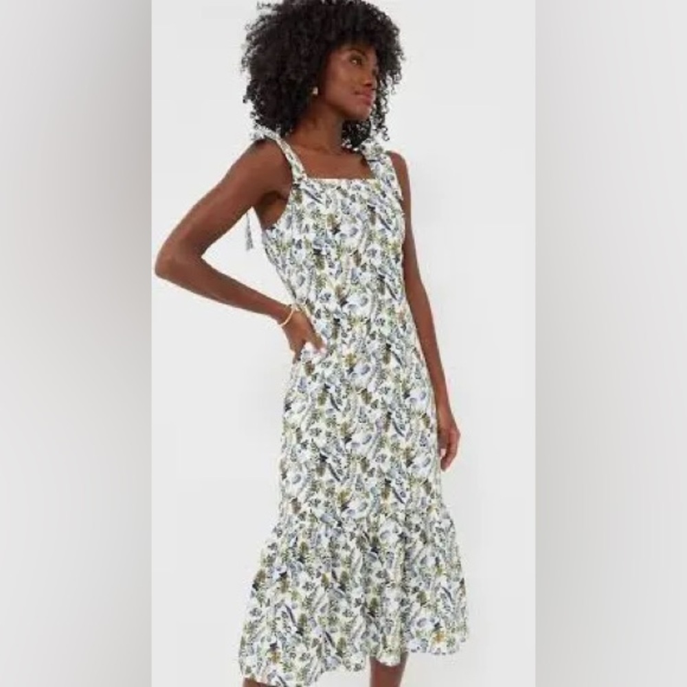 Fern & Hydrangea Floral Hadley Dress